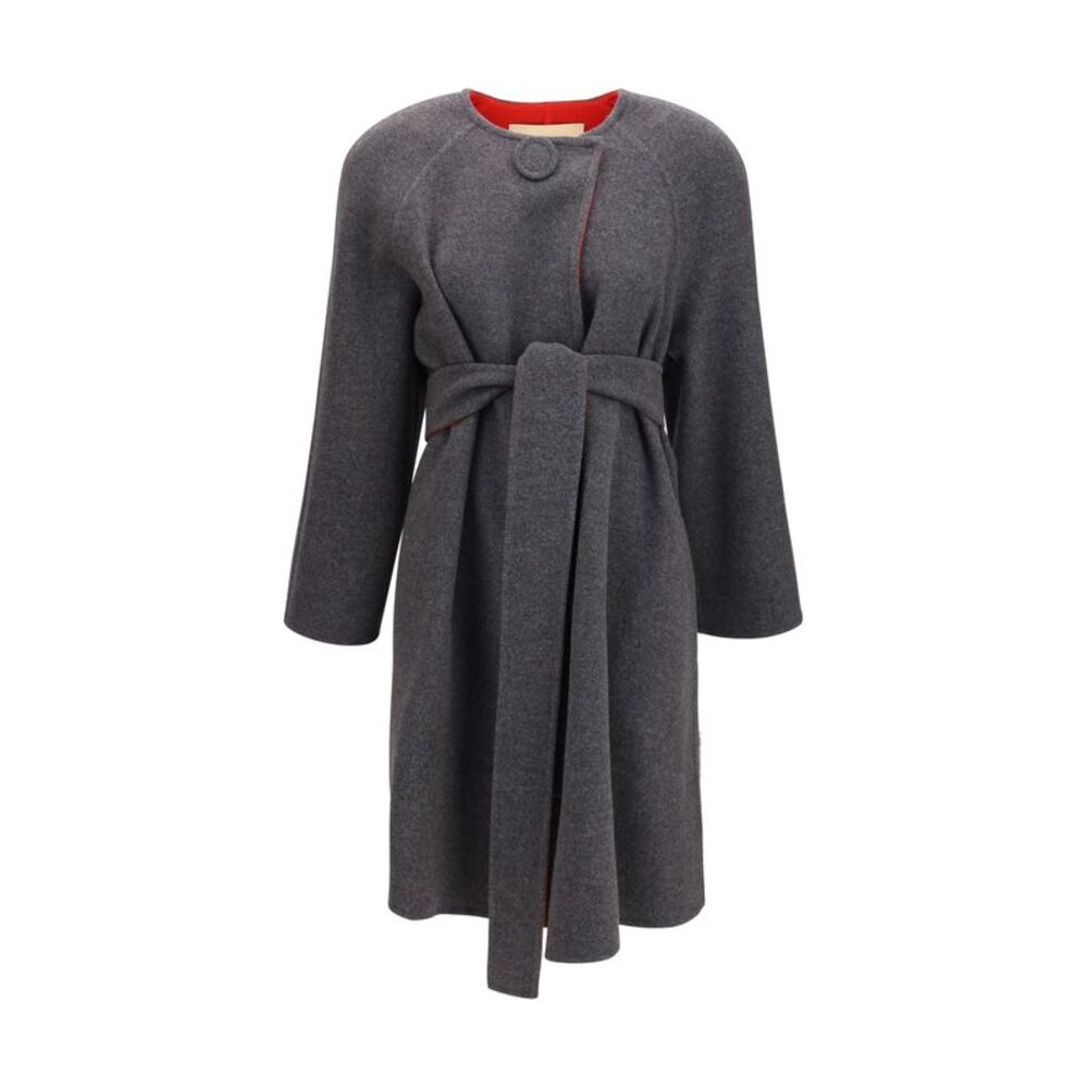 Valentino Women Wool And Cashmere Belted Coat